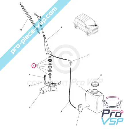 Tornillos de kit de limpiaparabrisas