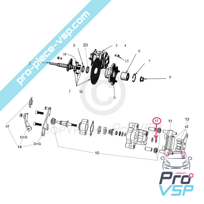 Rear brake caliper piston gasket