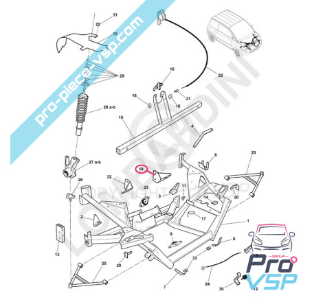 Front left engine mount