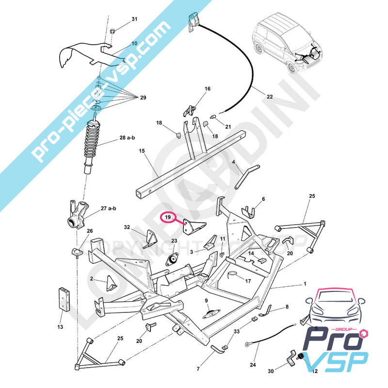 Front left engine mount