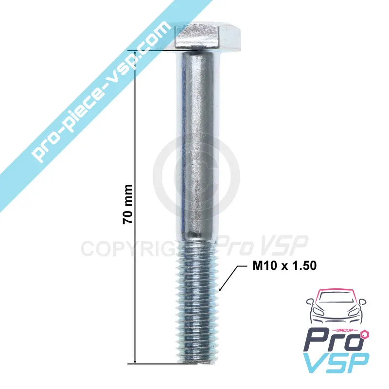 M10x70 Hex șurub hexagonal M10x70 Hex șurub hexagonal