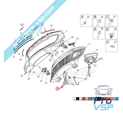 Left fog bracket
