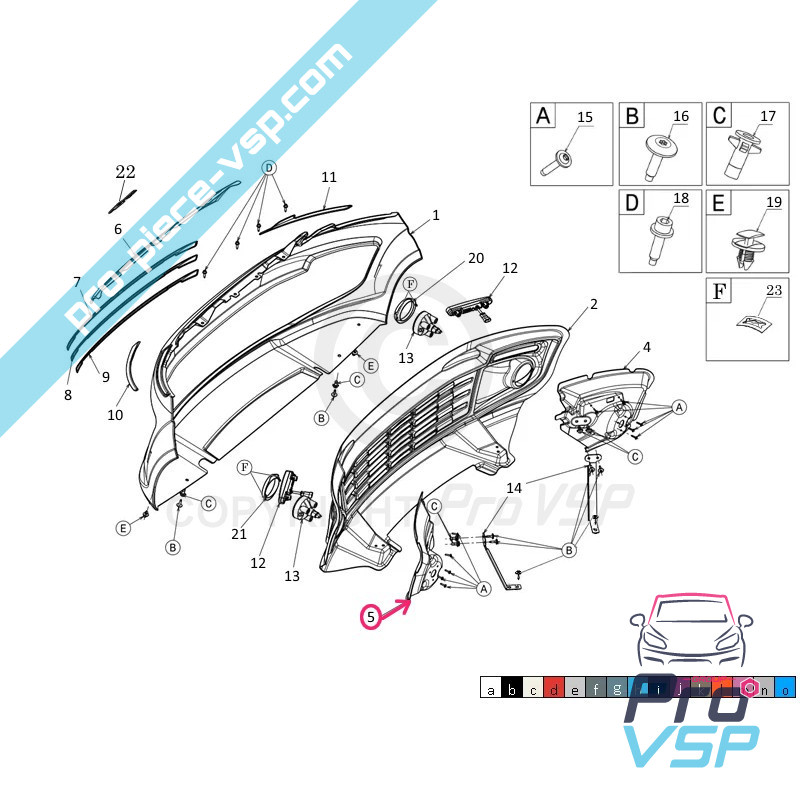 Left fog bracket