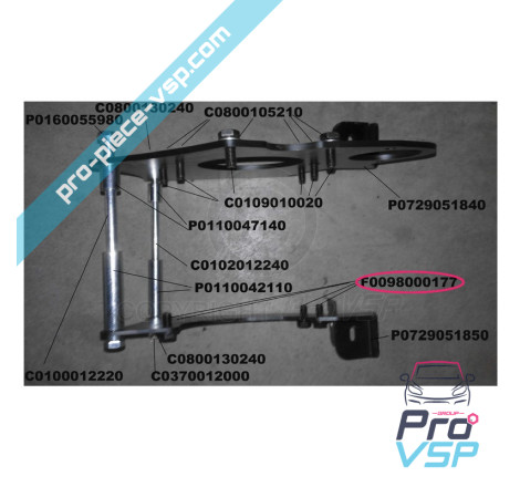 Right engine support screw