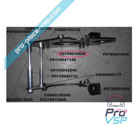 Left motor support screw
