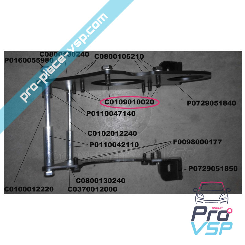 Vis de support moteur gauche
