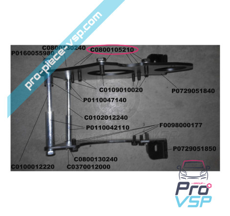 Left engine support screw washer