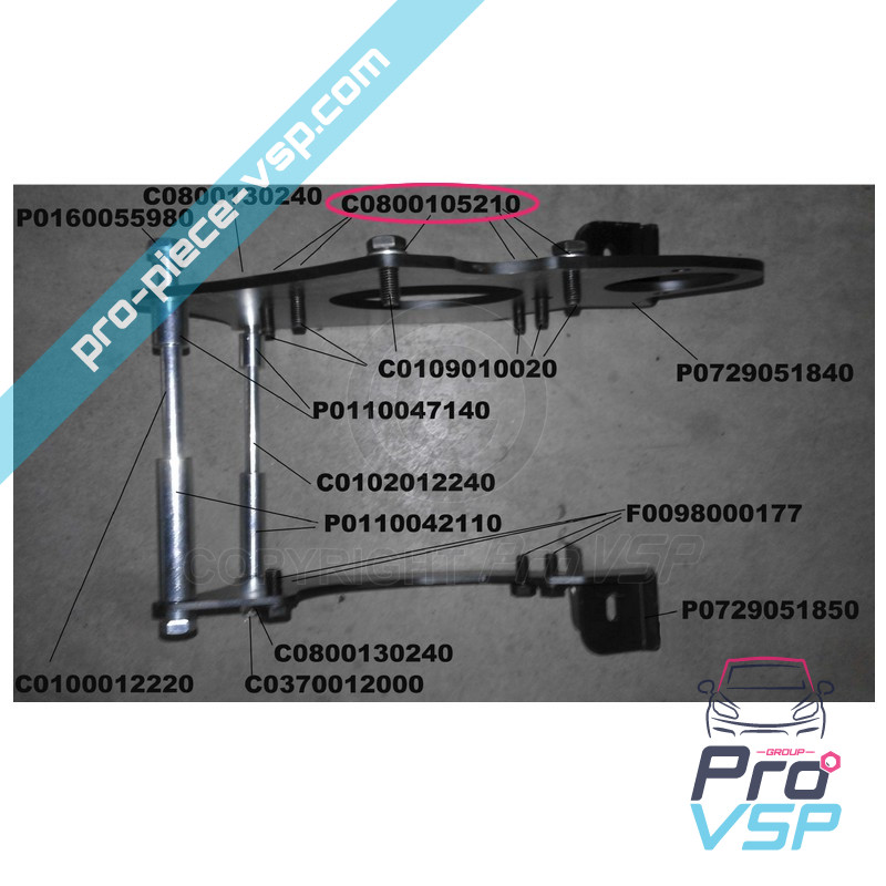 Rondelle de vis de support moteur gauche