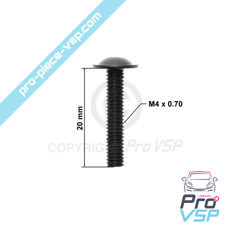 M4x20 curved head screw