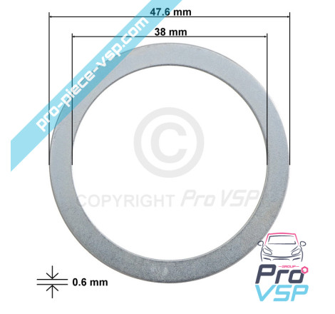 Box drive adjustment washer