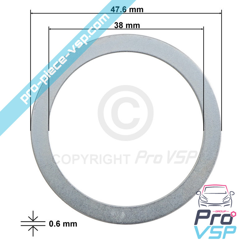 Box drive adjustment washer