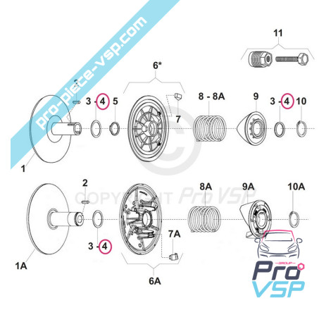 Box drive adjustment washer