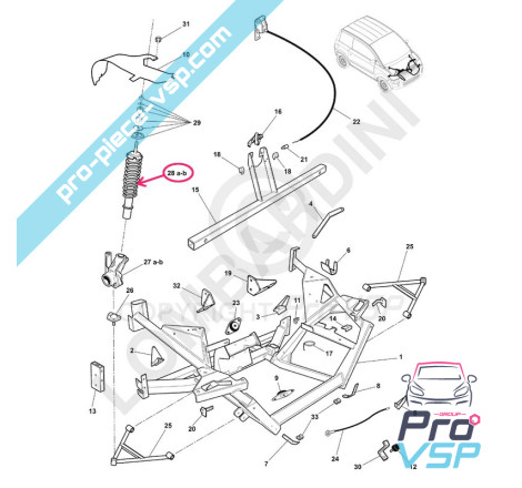 Front shock absorber