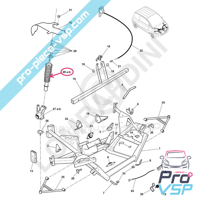 Front shock absorber