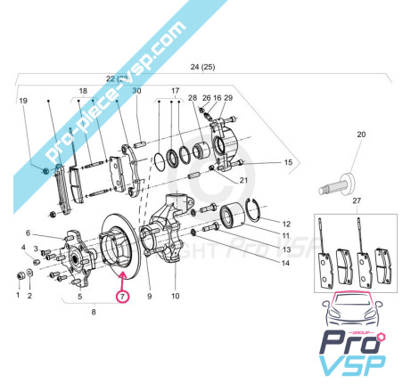 Front brake disc
