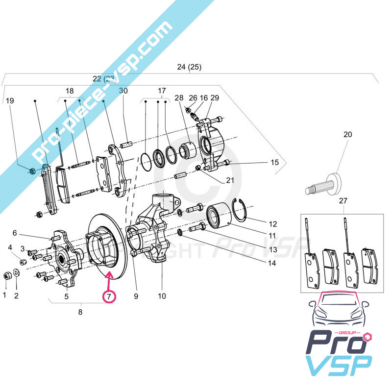 Front brake disc