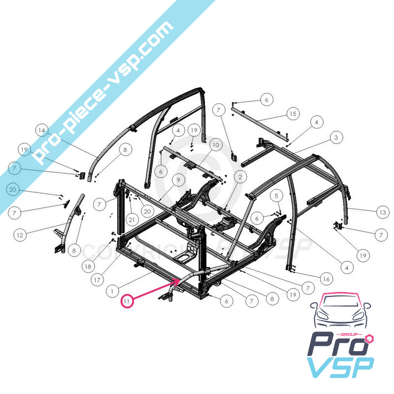 Left suspension leg