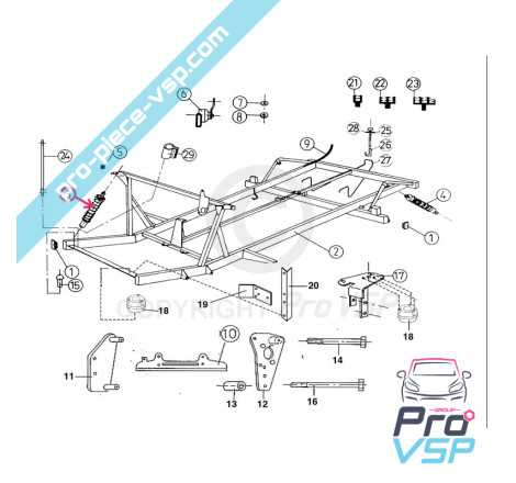 Front shock absorber