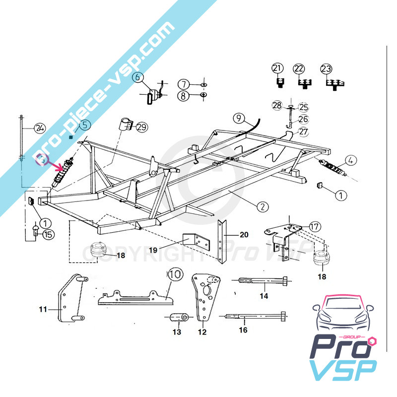 Front shock absorber