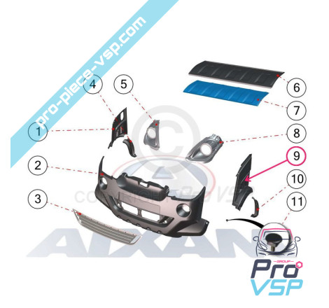 Left headlight circle