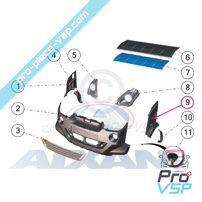 Left headlight circle