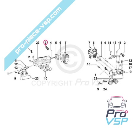 Capteur de pression d'air pour moteur Lombardini LGW523 MPI