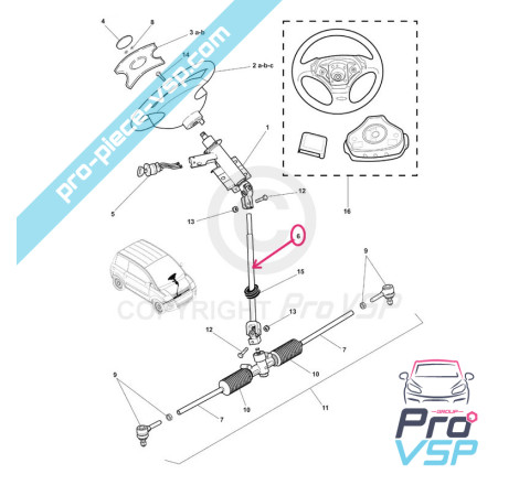 Cardan of steering column