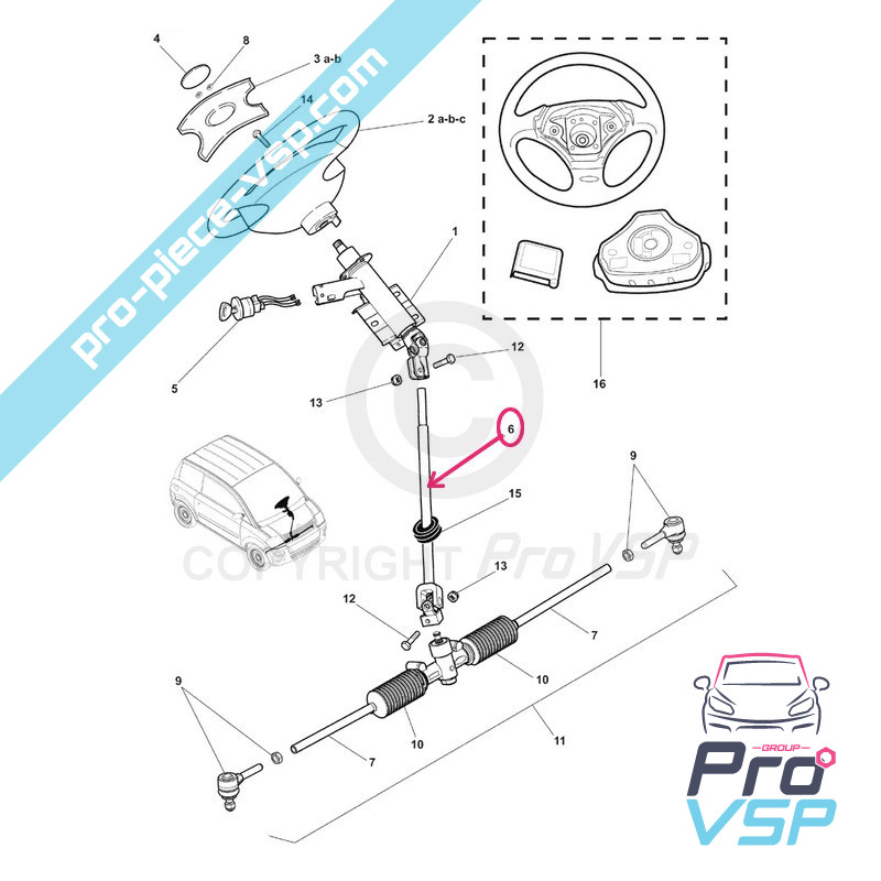 Cardan of steering column