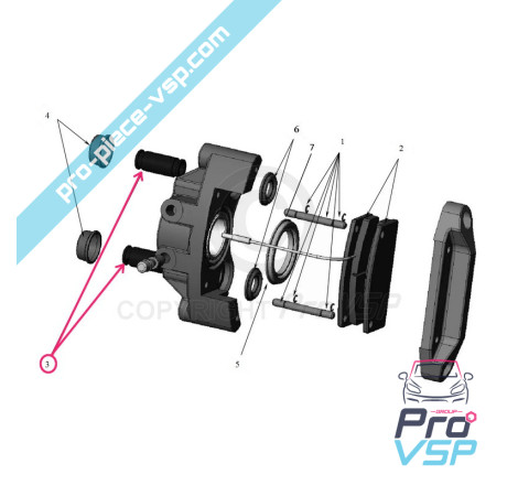 Caliper guide ring