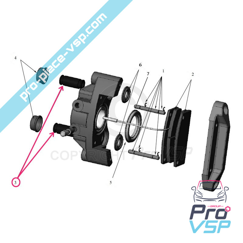 Caliper guide ring