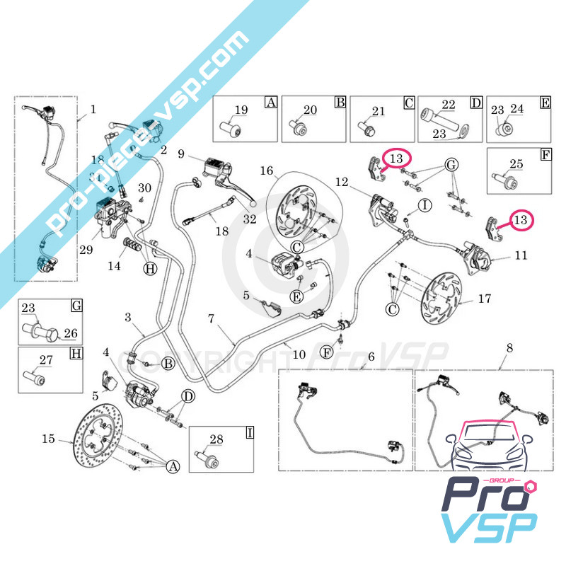 Rear brake pads