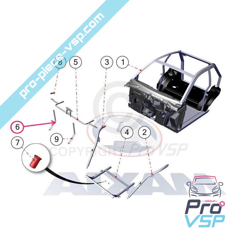 Front bumper support right puller