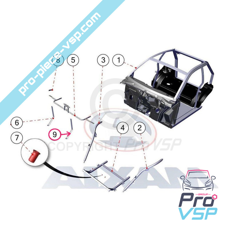 Left front bumper support puller