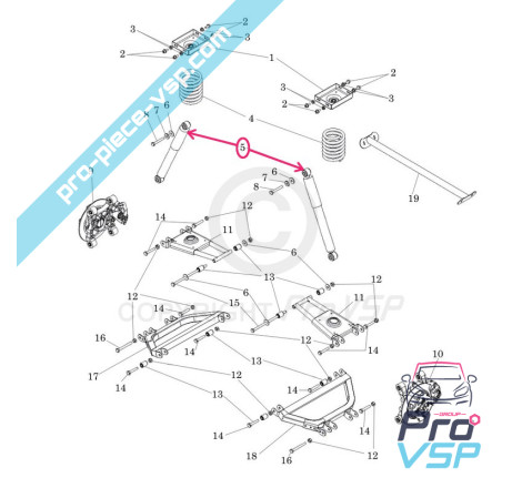 Rear shock absorber