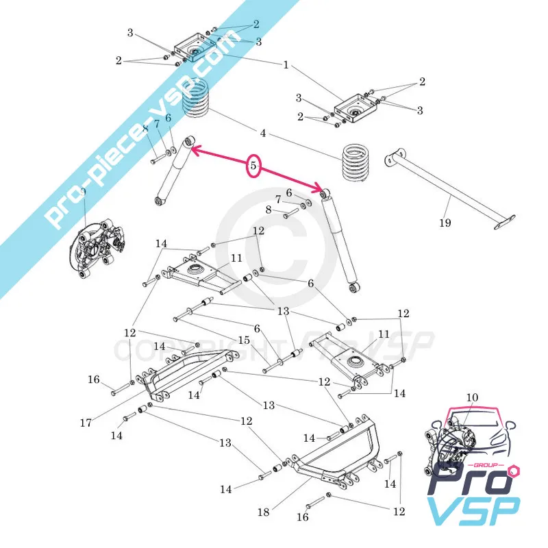 Amortizor de șoc spate Amortizor de șoc spate
