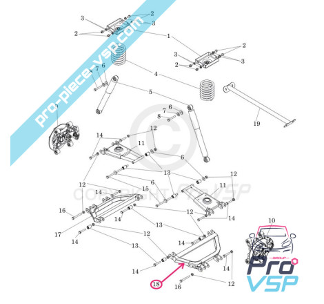 Lower left rear triangle