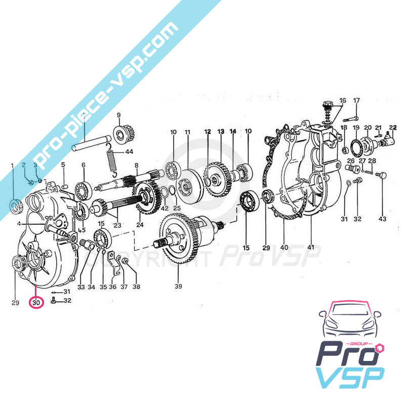 Half crankcase