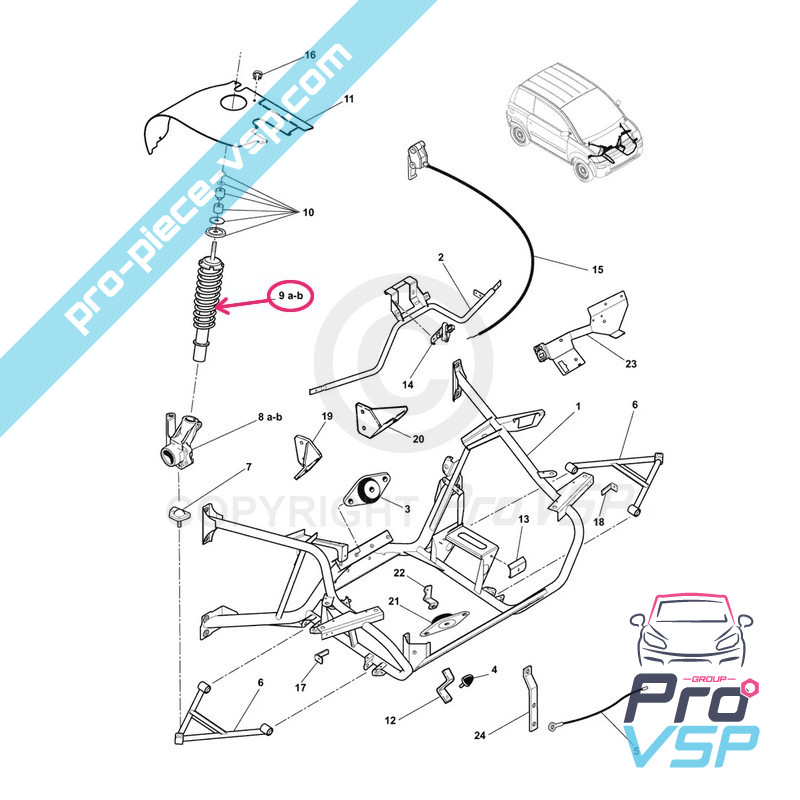 Front shock absorber