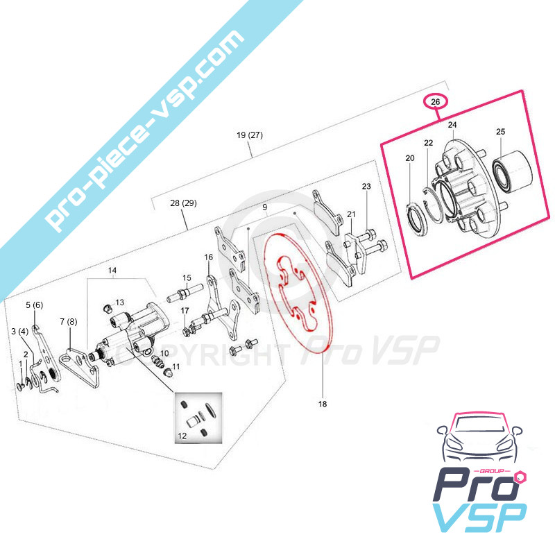 Rear wheel hub