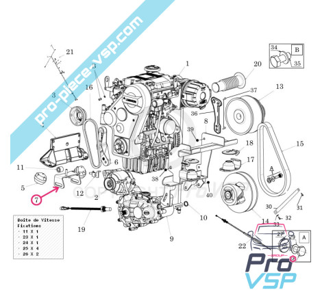 Soporte caja de conexión motor