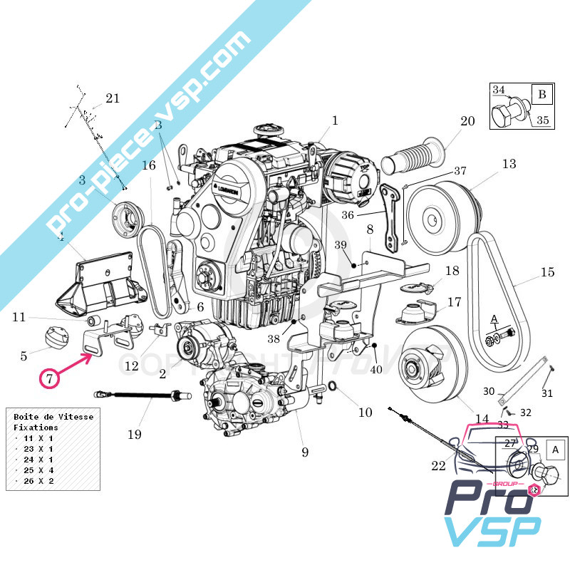 Soporte caja de conexión motor