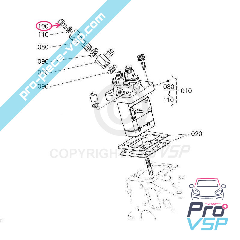 Injection pump purge screws