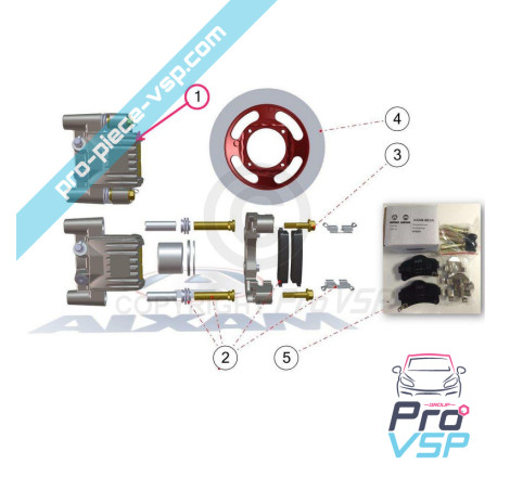 Brake frontal dreapta originea albastru