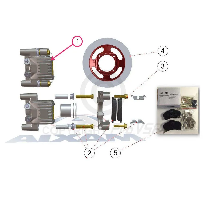 Brake frontal dreapta originea albastru
