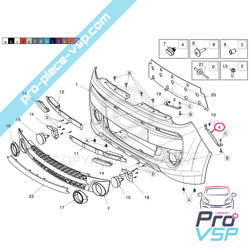 Front impact bumper left