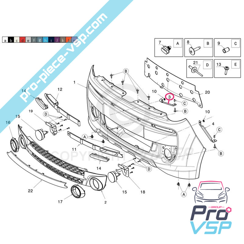 Right reinforcement of front bumper