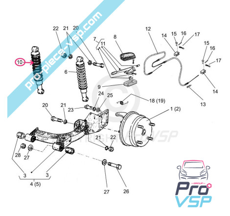 Reinforced rear shock absorber