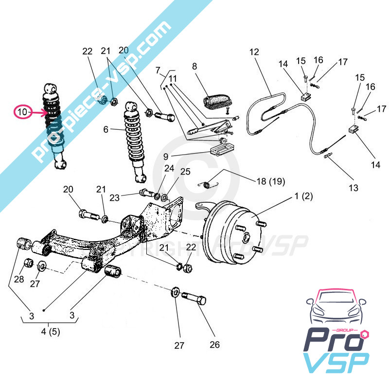 Reinforced rear shock absorber