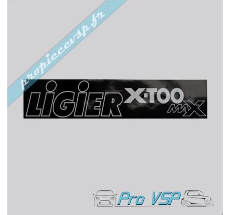 Autocollant de plaque d'immatriculation pour ligier xtoo max