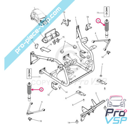Front shock absorber